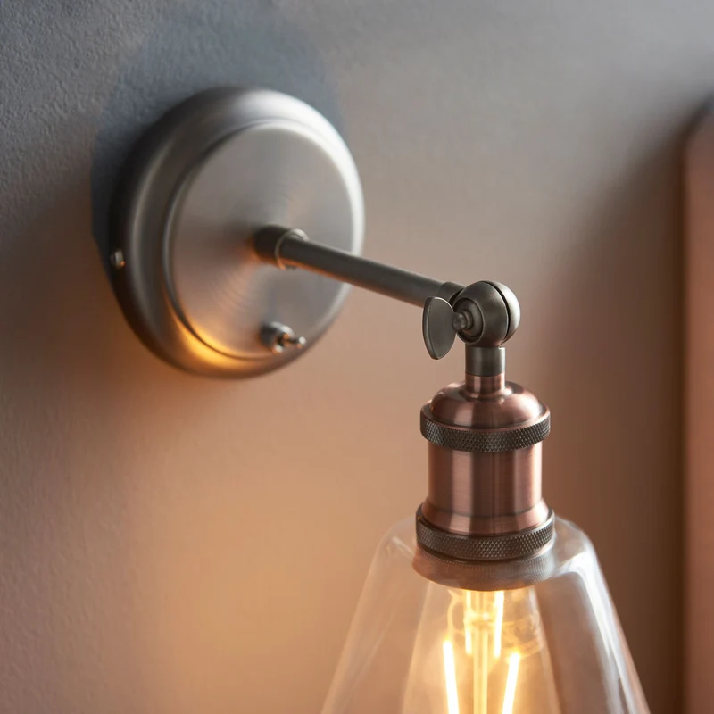 Catcott Wall Light - Silver Glass | OUTLET