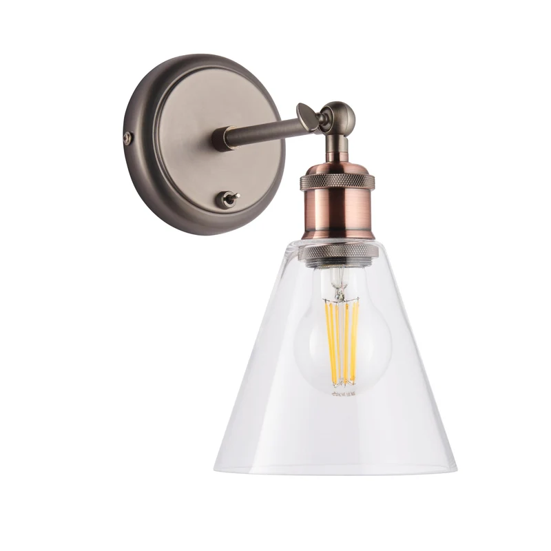 Catcott Wall Light - Silver Glass | OUTLET