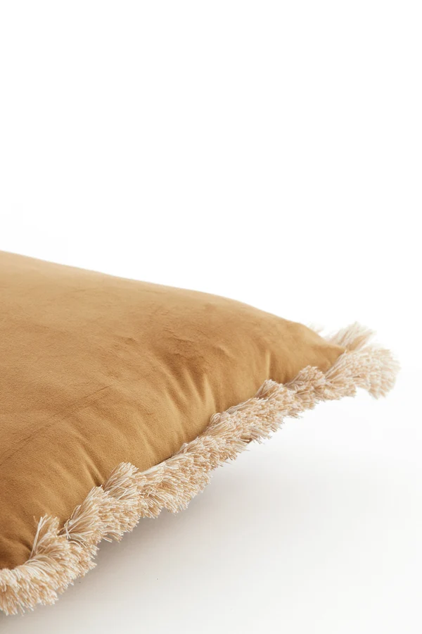 Cushion 45x45 cm LIENA velvet bronze-sand | OUTLET