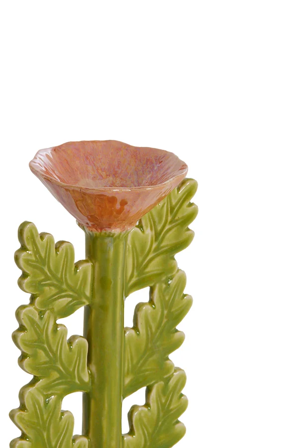 Ornament 12x10x20 cm MAUA ceramics green+orange | OUTLET