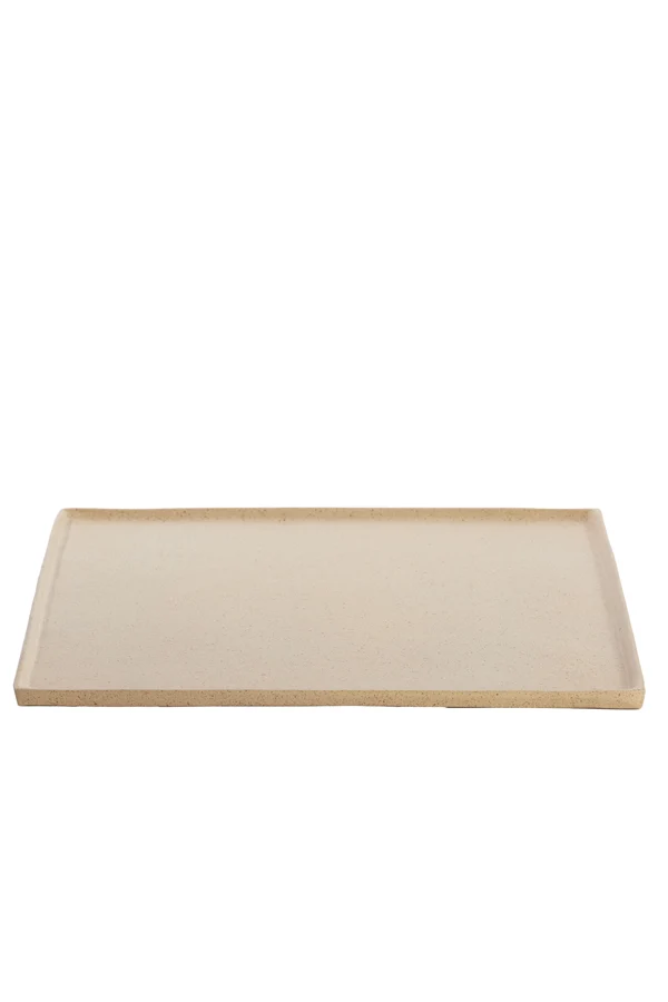 Dish 39,5x39,5x1,5 cm MAES sand+light brown spotted | OUTLET