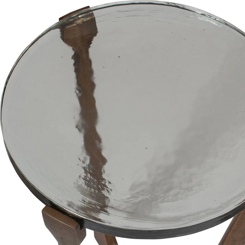 Bohdi Outdoor Brass Accent Table