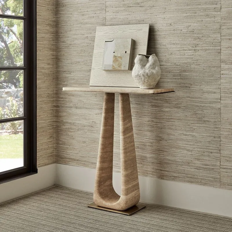 About Turn Console Table in Travertine