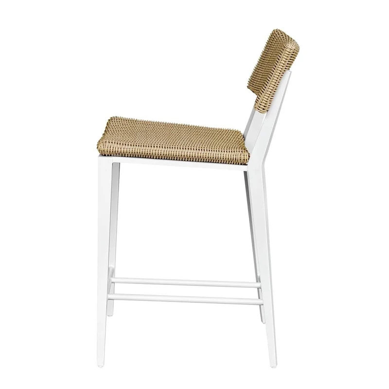 Calbas White Outdoor Counter Stool