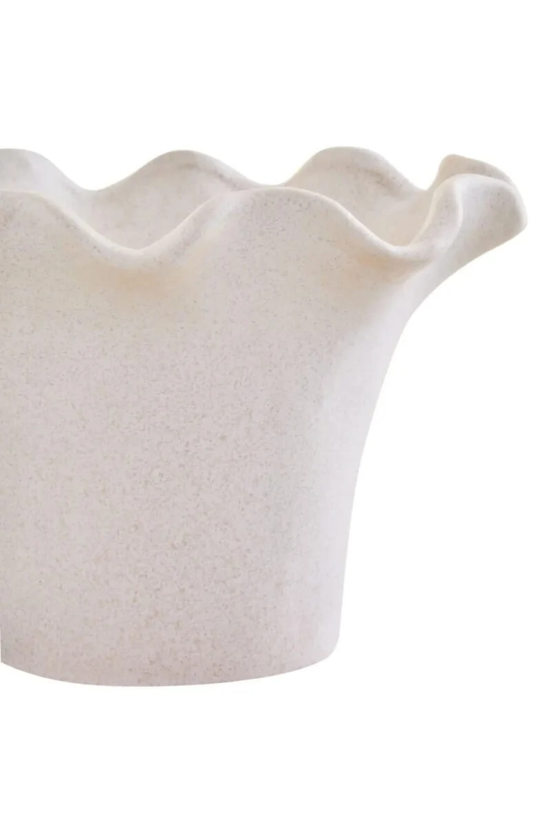 Sonata Small Cream Fluted Vase