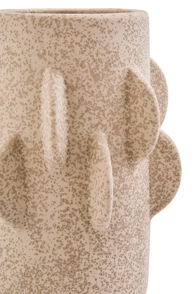 Sidra Small Cream Textured Vase