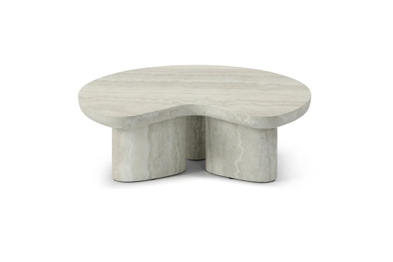 Lilac Coffee Table - Faux Travertine