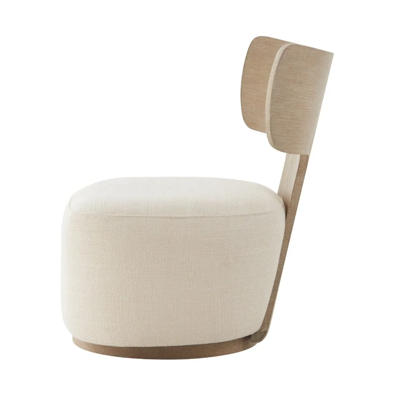Wooden Upholstered Swivel Chair
