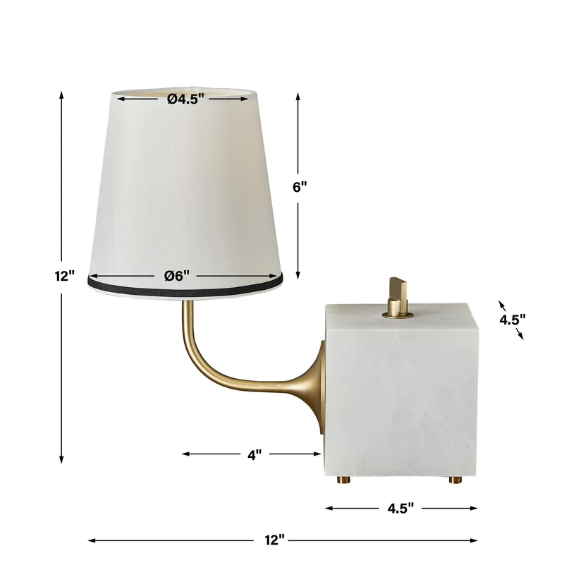 Blockhead Gooseneck Mini Lamp - Satin Brass