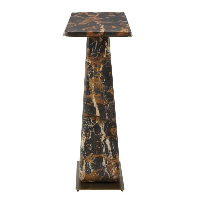 About Turn Console Table in Michelangelo Marble