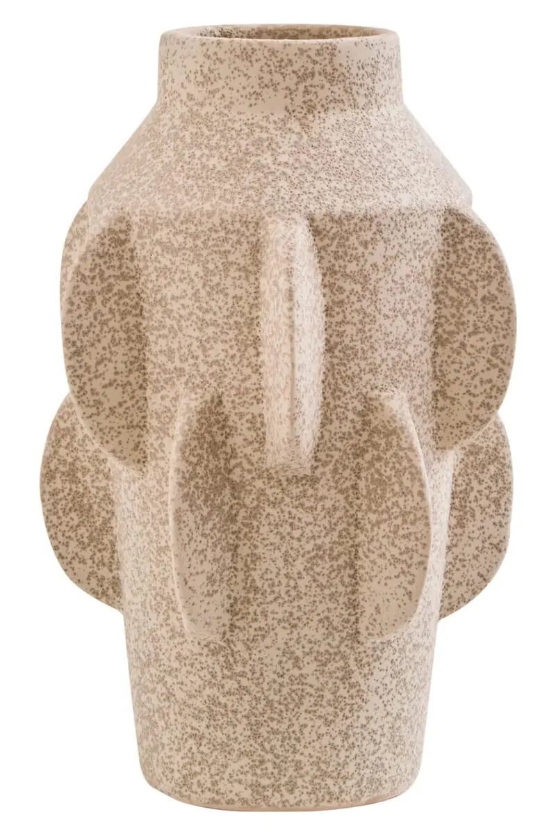 Sidra Large Cream Textured Vase