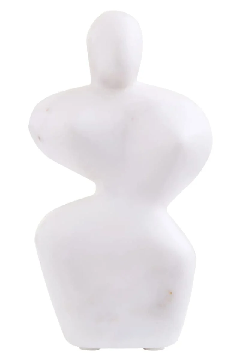 Savio White Marble Abstract Sculpture