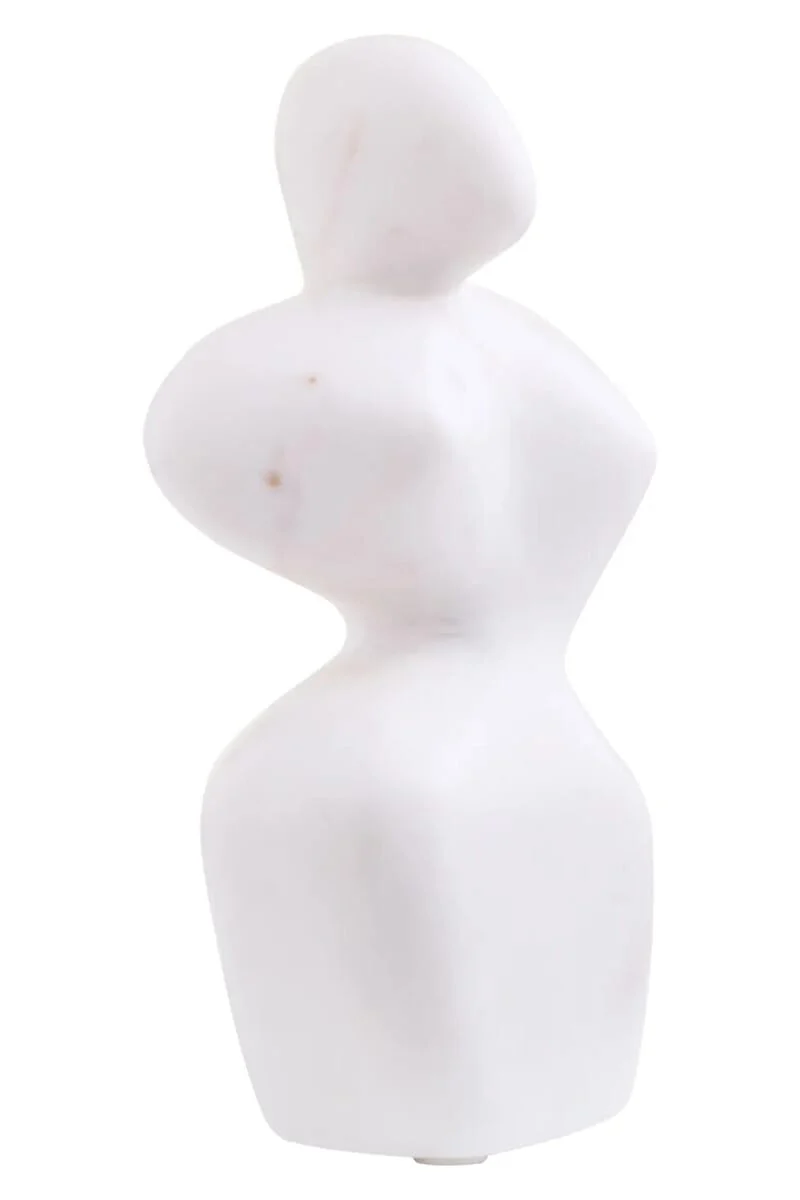 Savio White Marble Abstract Sculpture