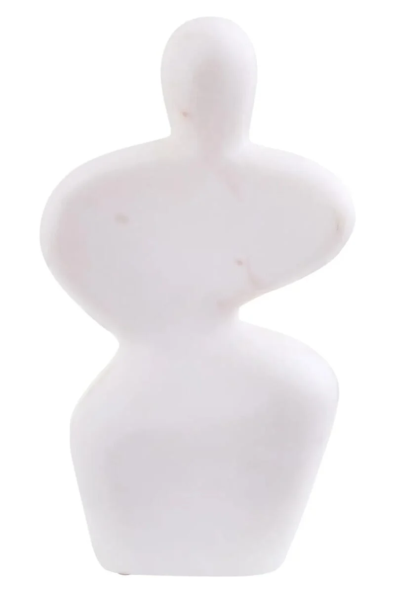 Savio White Marble Abstract Sculpture
