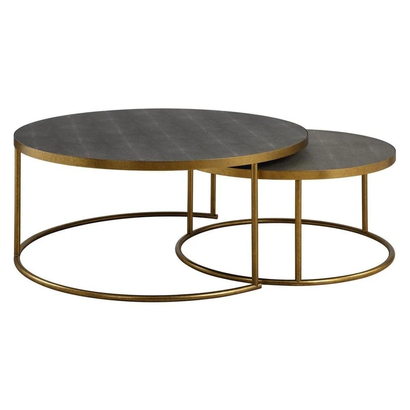 Aragon Nesting Coffee Tables in Grey Set of 2