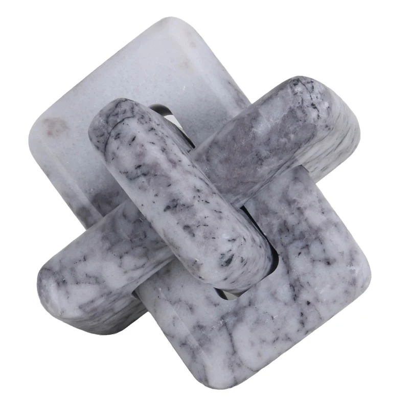 Loop Sculpture in Grey Marble - Small