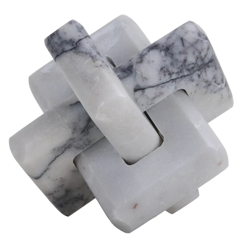 Loop Sculpture in Grey Marble - Large