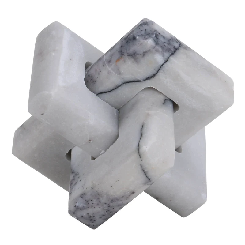 Loop Sculpture in Grey Marble - Large