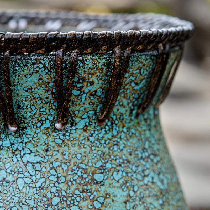 Bisbee Turquoise Vases, S/2