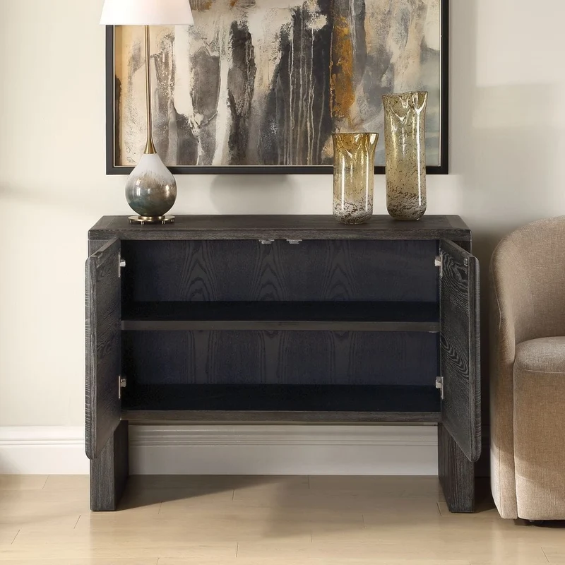 Bierk 2 Door Cabinet in Dark Stain