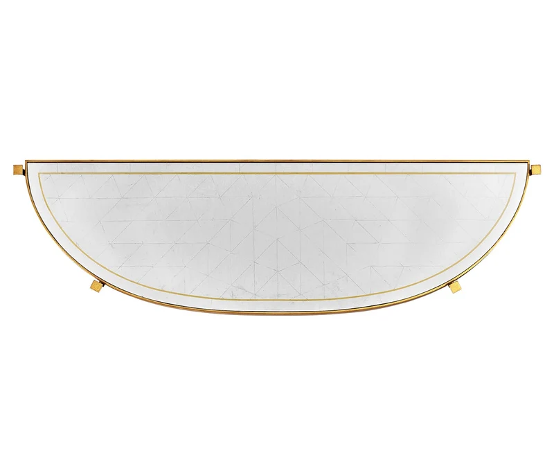 Demilune Console Table Contemporary Gilded - Large