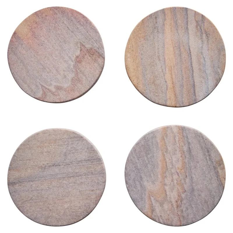Pietra Set of Four Rainbow Sandstone Coasters