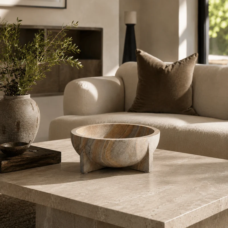 Pietra Rainbow Sandstone Pedestal Bowl