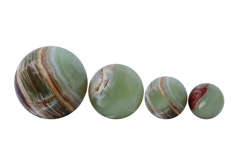 Oleena Onyx Set of 4 Deco Balls