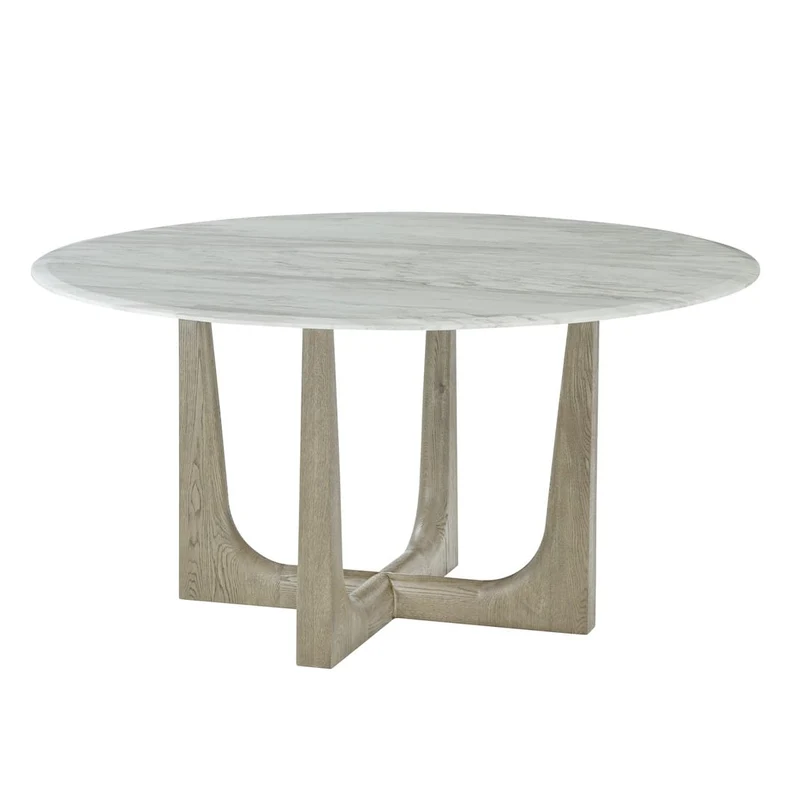 Wooden Dining Table Marble Top