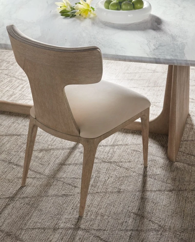 Wooden Dining Table Marble Top Large
