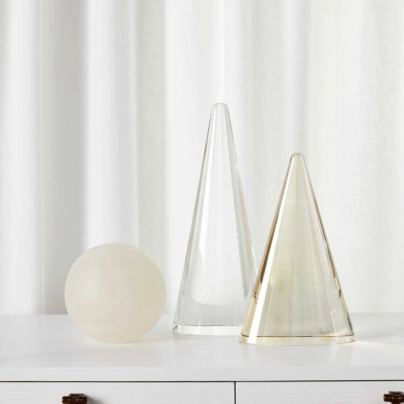 Apex Sculpture in Champagne Crystal