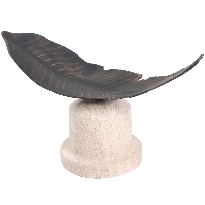Leaf Ornament on Marble Base