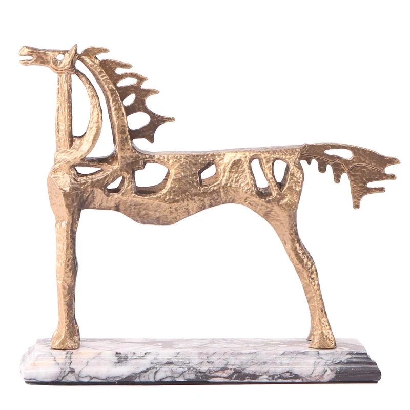 Horse Sculpture in Gold