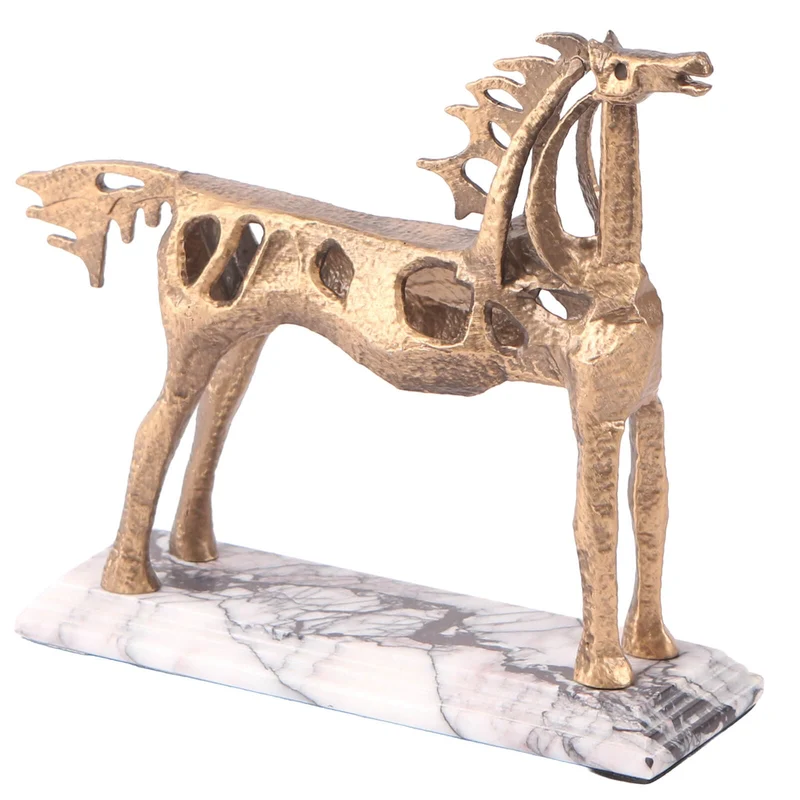 Horse Sculpture in Gold