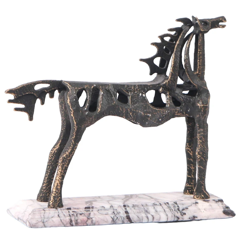 Horse Sculpture in Dark Bronze