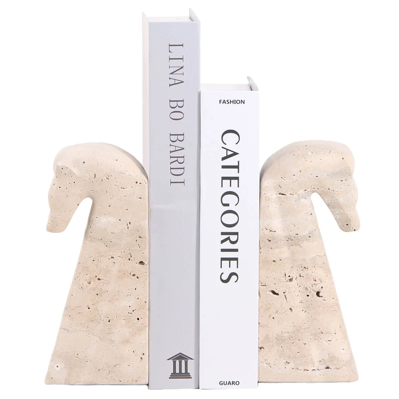 Horse Bookends in Marble