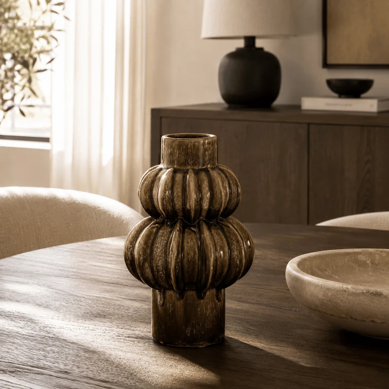 Kondo Brown Bubble Vase