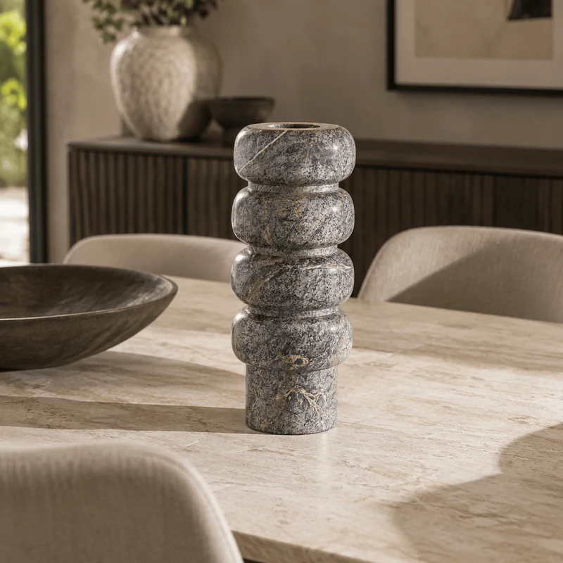 Fazio Forest Green Marble Vase