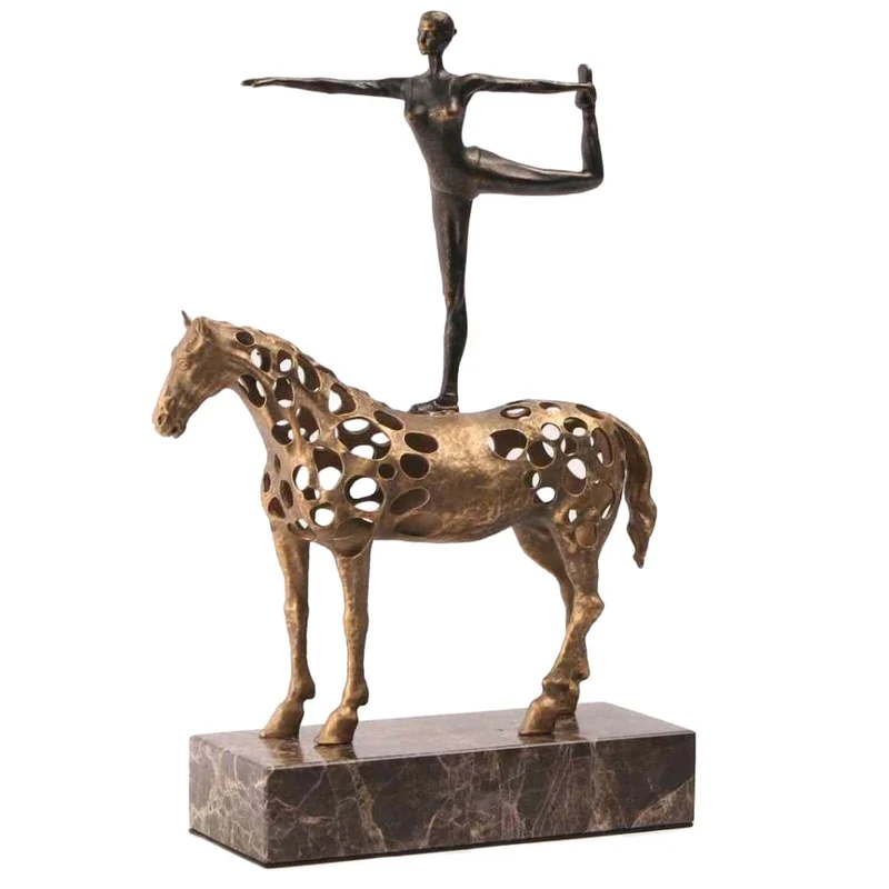 Dancing Balance Sculpture in Gold
