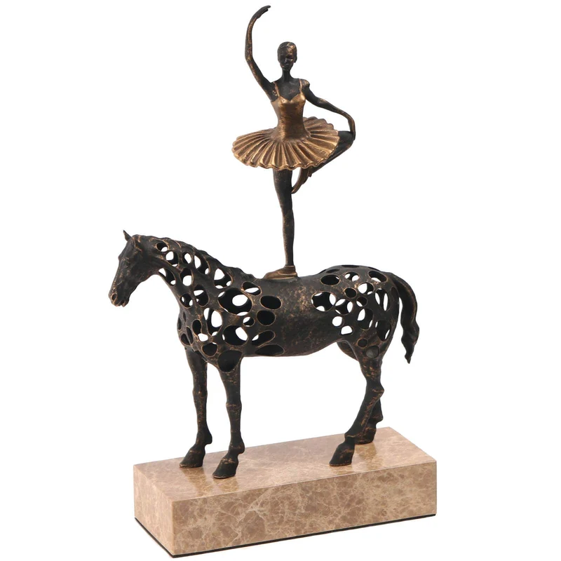 Dancing Balance Sculpture in Dark Bronze