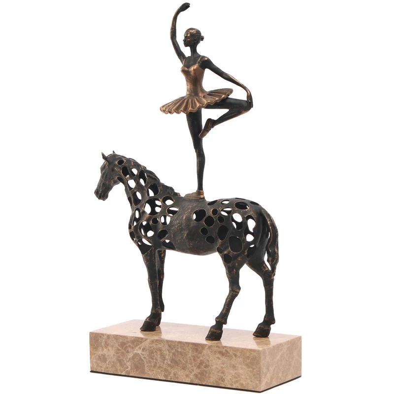 Dancing Balance Sculpture in Dark Bronze