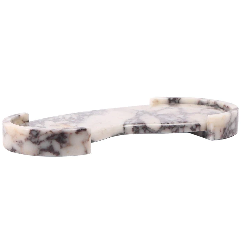 Curved Tray in Bulgari Purple Marble