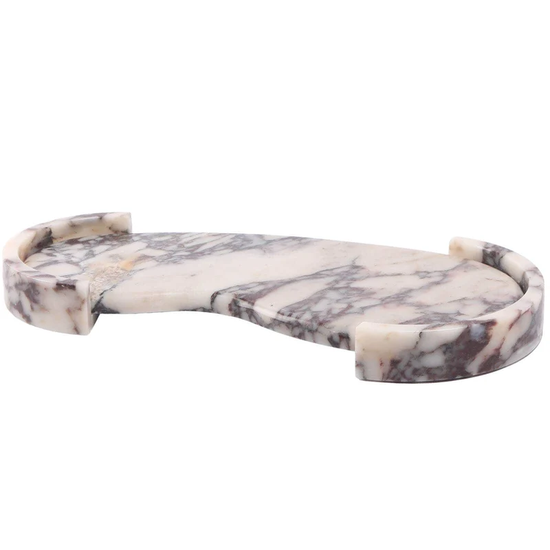 Curved Tray in Bulgari Purple Marble