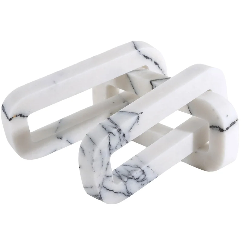 Connections Loop Sculpture in White Marble