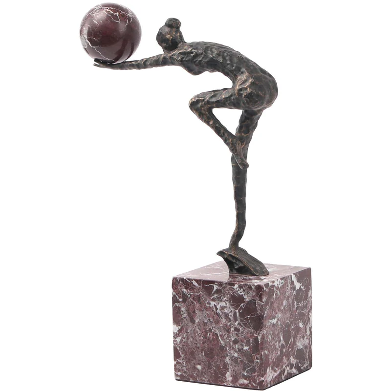 Global Desktop Sculpture in Dark Bronze