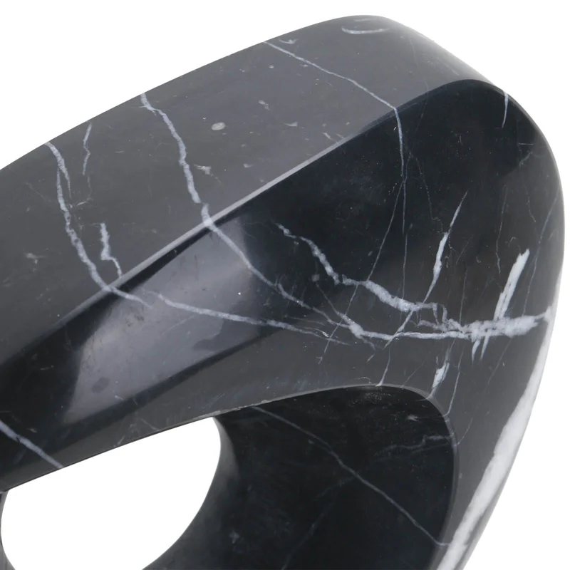 Geometric Sculpture in Black Marble