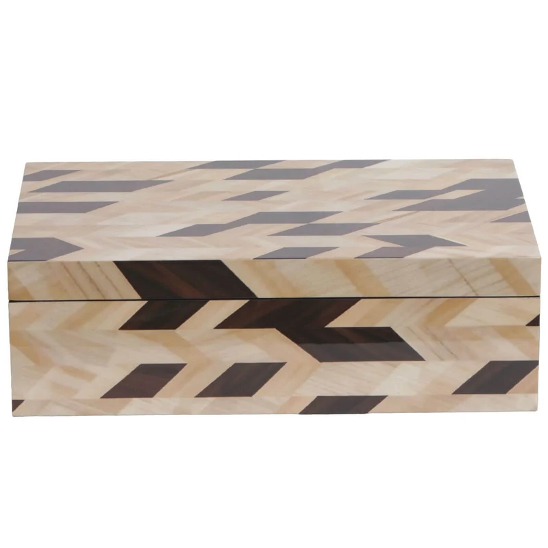 Geometric Marquetry Box
