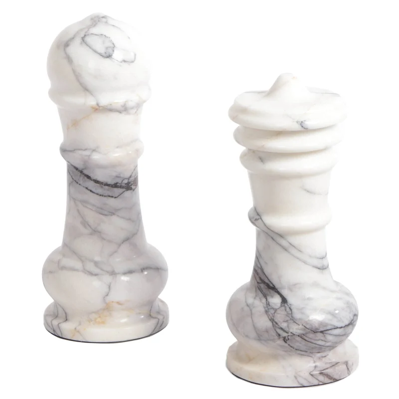 Chess Queen Ornament in Marble