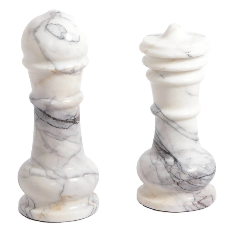 Chess King Ornament in Marble