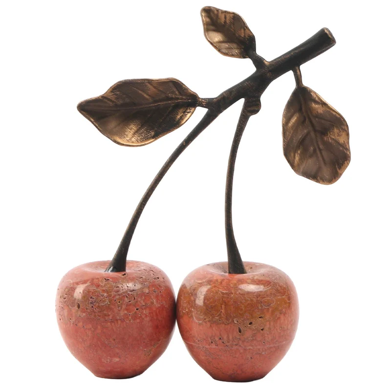 Cherry Ornament in Red Marble